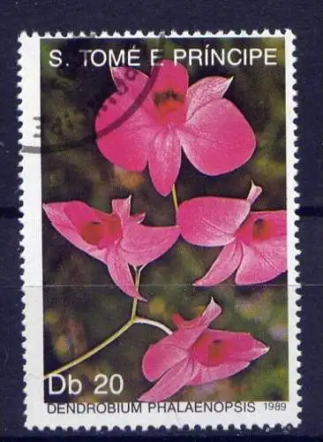 Sao Tome und Principe Nr.1110 Höchstwert         O used       (002) Pflanzen Blumen Orchideen