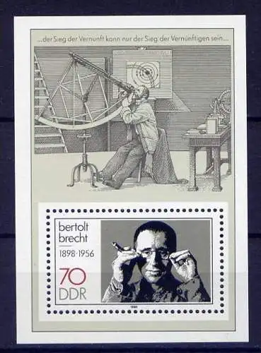 (2254) DDR Nr.3148  Block 91     **  postfrisch