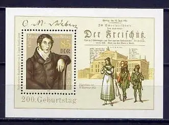 (10403) DDR Nr.3055  Block 86        **  postfrisch