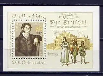 (10402) DDR Nr.3055  Block 86        **  postfrisch