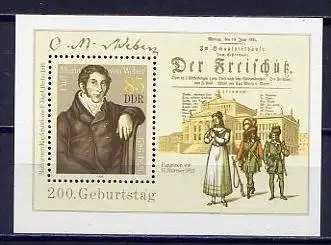 (10401) DDR Nr.3055  Block 86        **  postfrisch