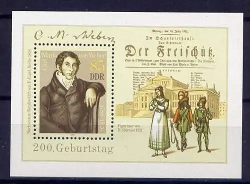 (2202) DDR Nr.3055  Block 86        **  postfrisch