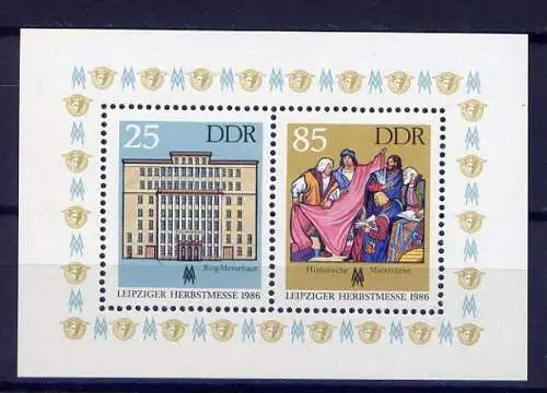 (2198) DDR Nr.3038/9  Block 85     **  postfrisch
