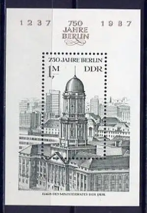 (10393) DDR Nr.3027  Block 84         **  postfrisch