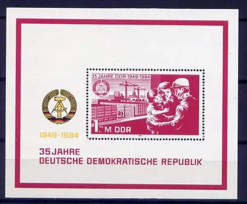 DDR Block 78        **  mint      (2149) ( Jahr: 1984 )