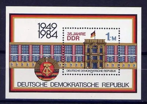 DDR Block 77          **  mint      (2148) ( Jahr: 1984 )