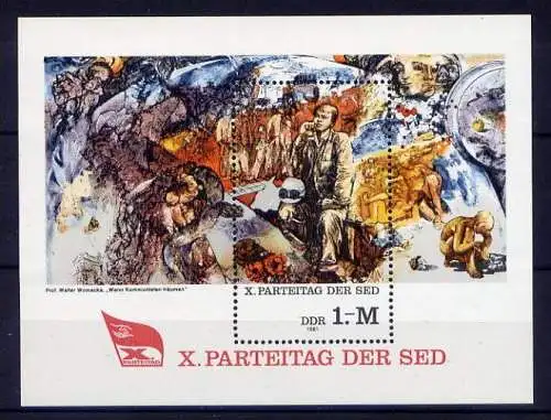 (2070) DDR Nr.2599  Block 63     **  postfrisch