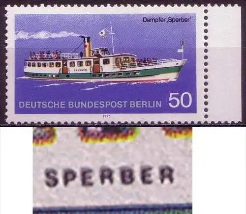 (982) Berlin West Nr.485    **    postfrisch / Doppeldruck/ Schmitzdruck?