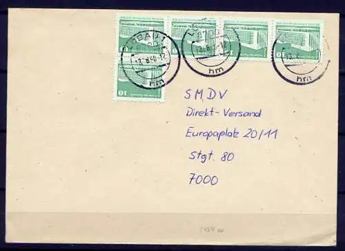 DDR Nr.2484w MEF     Brief gelaufen   (B080)  (Jahr:1990) Löbau