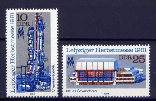 DDR Nr.2634/5            **  mint       (1033) ( Jahr: 1981 )