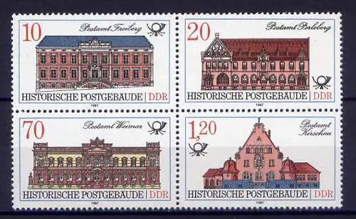 (9589) DDR Nr.3067/70 Viererblock       **  postfrisch