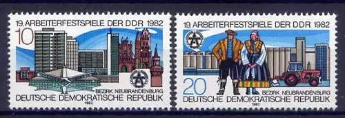 DDR Nr.2706/7             **  mint       (8897) ( Jahr: 1982 )