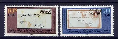 (1045) DDR Nr.2646/7             **  postfrisch