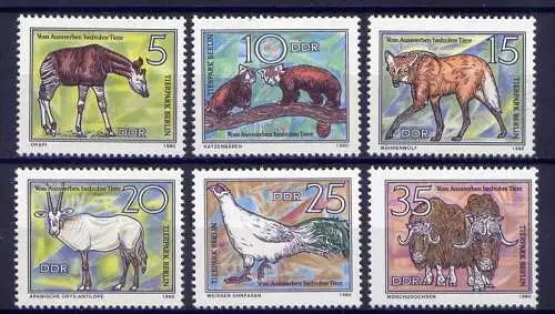 DDR Nr.2522/7          **  mint       (8757) ( Jahr: 1980 )