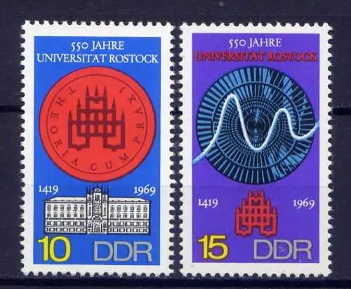 DDR Nr.1519/20        ** mint       (0484) ( Jahr: 1969 )
