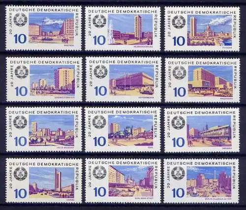 DDR Nr.1495/1506        ** mint       (0467) ( Jahr: 1969 )