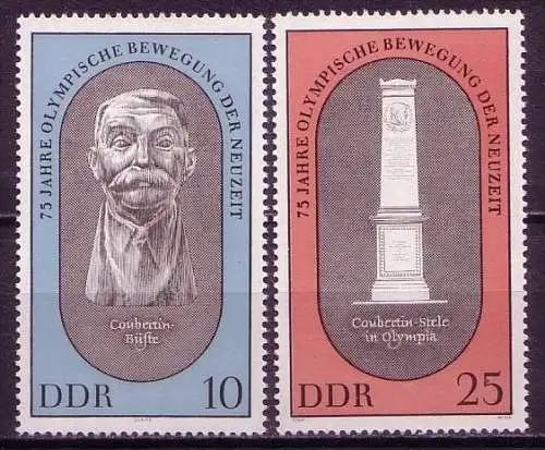 DDR Nr.1489/90        ** mint       (12181) ( Jahr: 1969 )