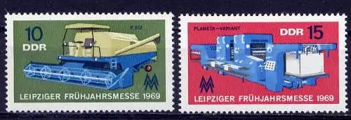 DDR Nr.1448/9        ** mint       (0338) ( Jahr: 1969 )