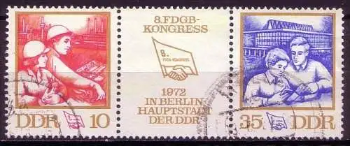 (11667) DDR Nr.1761/2 Streifen        O  gestempelt