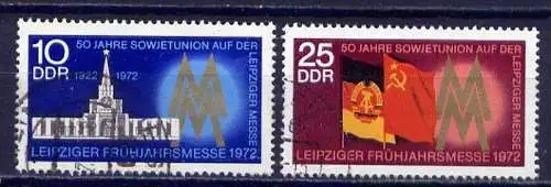 DDR Nr.1743/4        O  used       (7823) ( Jahr: 1972 )