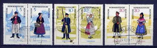 (2116) DDR Nr.1074/9 6 Zusammendrucke     O  gestempelt