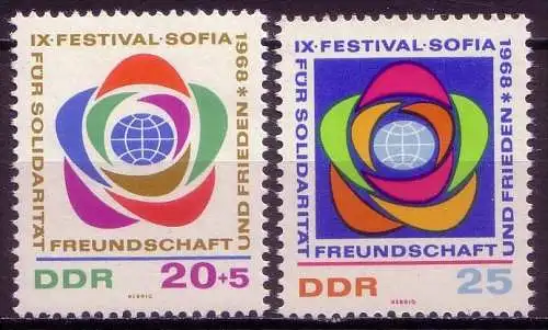 DDR Nr.1377/8     ** mint   (12149)  (Jahr:1968)