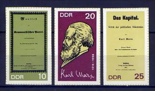 DDR Nr.1365/7 B     ** mint   (10502)  (Jahr:1968)