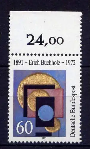 BRD Nr.1493 Oberrand     ** mint       (2872)  (Jahr:1991)