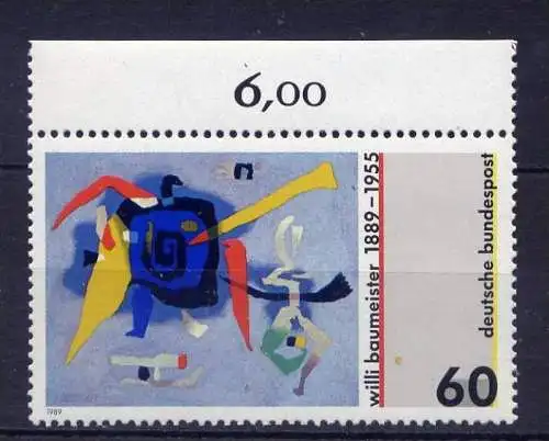 BRD Nr.1403 Oberrand     ** mint       (2855)  (Jahr:1989)