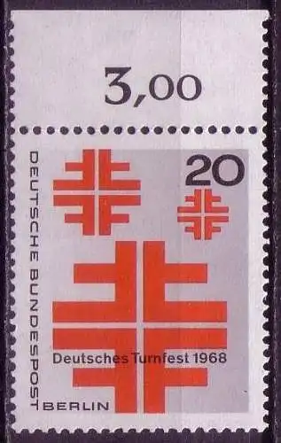 Berlin West Nr.321        **  mint        (147) Rand