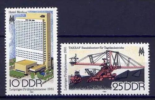 DDR Nr.2593/4          **  mint       (8801) ( Jahr: 1981 )