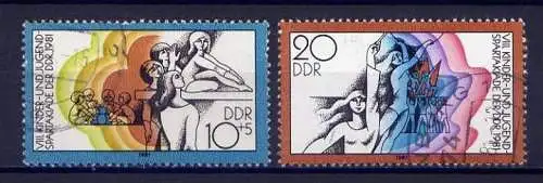DDR Nr.2617/8             O   used      (9247) ( Jahr: 1981 )