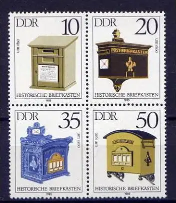 DDR Nr.2924/7 Viererblock          **  mint      (1841) ( Jahr: 1985 )