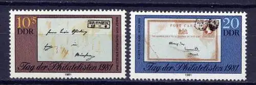 DDR Nr.2646/7            **  mint       (1626) ( Jahr: 1981 )