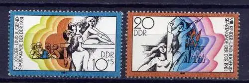 DDR Nr.2617/8           **  mint       (1605) ( Jahr: 1981 )