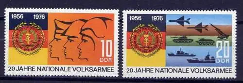 DDR Nr.2116/7             **  mint       (970) ( Jahr: 1976 )
