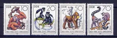 DDR Nr.3019/22   ** mint   (9519)  (Jahr:1986)