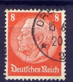 (614) Deutsches Reich Nr.485 PF I         O   gestempelt /  Plattenfehler: Offenes D