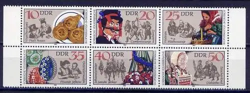 DDR Nr.2716/21 Sechserblock   ** mint   (8911)  (Jahr:1982)