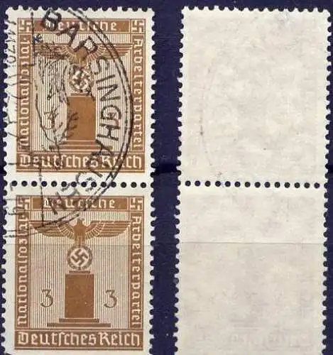 (269) Deutsches Reich Dienst Nr.145 Paar       O   gestempelt  Barsinghausen