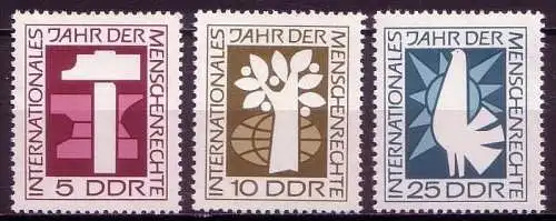 DDR Nr.1368/70   ** int   (12140)  (Jahr:1968)