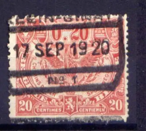 Belgien EP Nr.81          O  used            (1925)