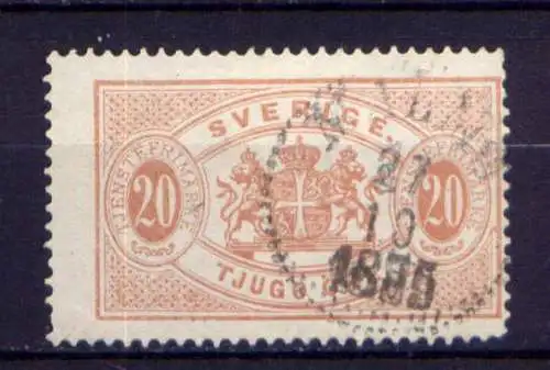 (1719) Schweden Dienst Nr.7 B       O   gestempelt