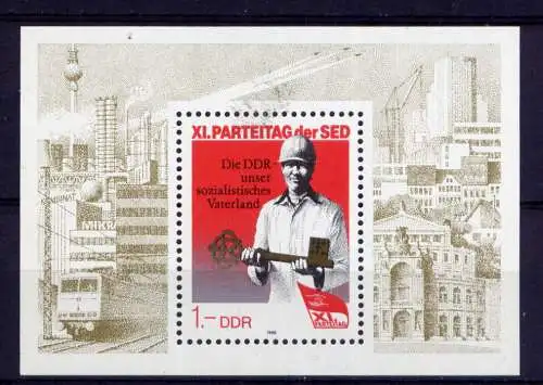 (27014)  DDR Nr.2013 Block 83     **  postfrisch      