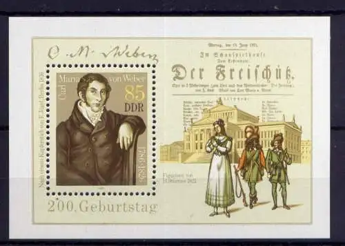 (27019)  DDR Nr.3055 Block 86     **  postfrisch      