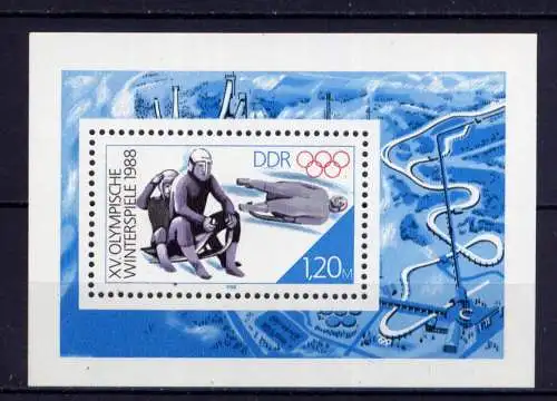 (27029)  DDR Nr.3144  Block 90     **  postfrisch      