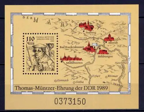 (27039)  DDR Nr.3237 Block 97     **  postfrisch      