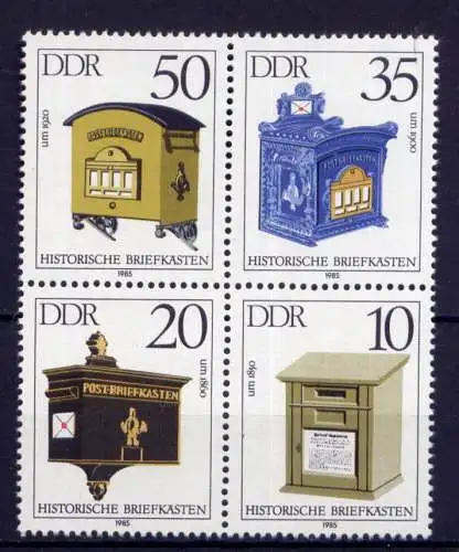 (27324) DDR Nr.2924/7 Viererblock     **   postfrisch  