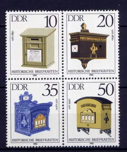 (27325) DDR Nr.2924/7 Viererblock     **   postfrisch  