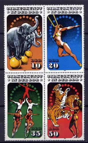 (27369) DDR Nr.2983/6 Viererblock      **   postfrisch  